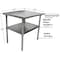 Bk Resources Work Table 16/304 Stainless Steel With Stainless Steel Shelf 24"Wx24"D CVT-2424 - alternate 2